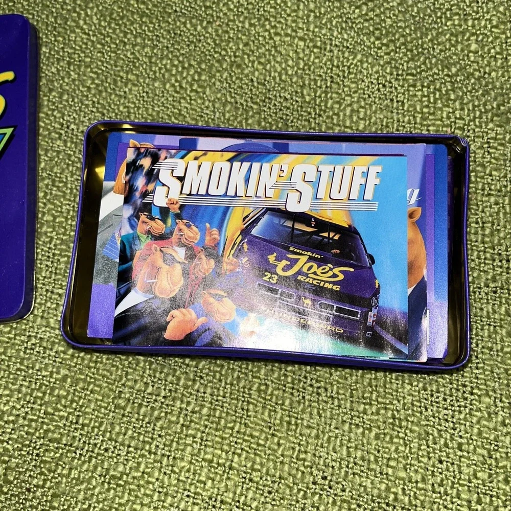 Smokin` Joe's Racing Tin Tobacco Collectors Box with‎ 50 Book Matches